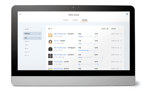 컴커그 훈련 수행 결과 화면